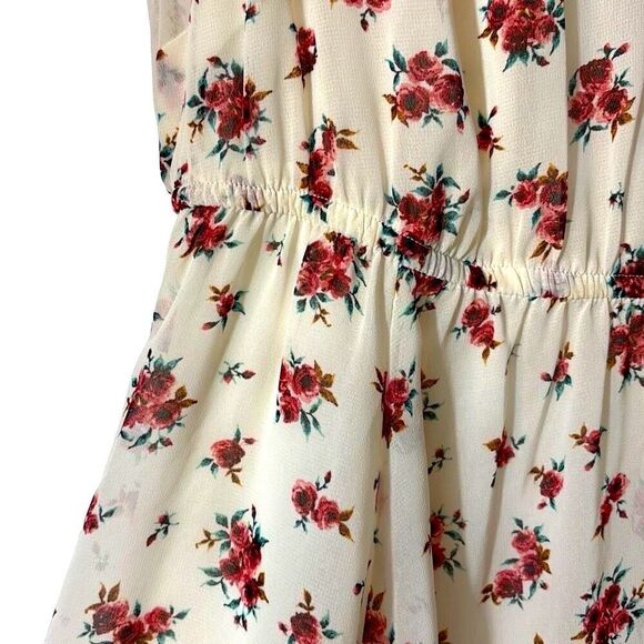 Torrid semi-sheer floral print dress w separate slip smocking detail 0 ( L) - Picture 9 of 16